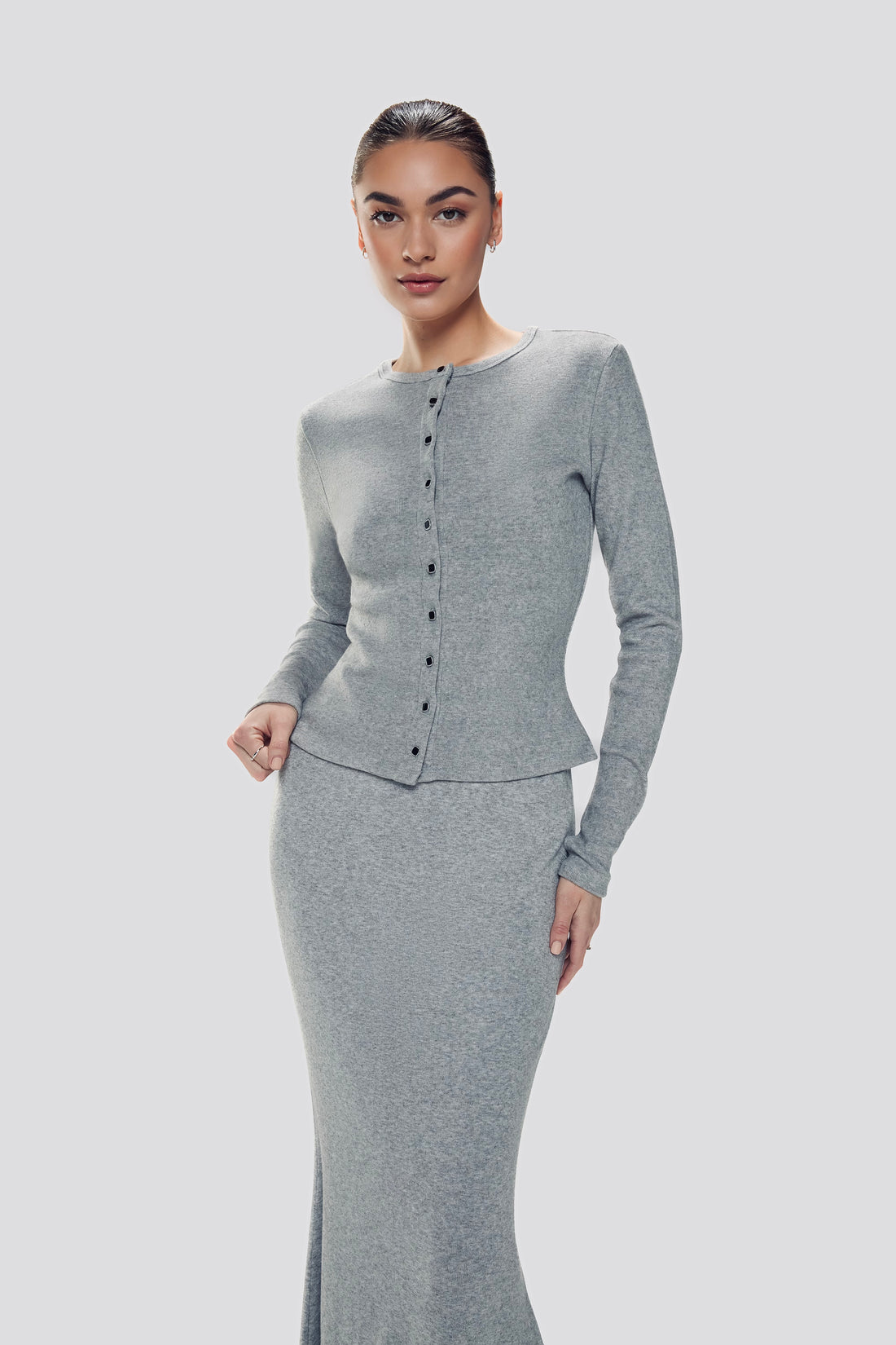 Ribbed Knit Cardigan - Jasmine Elaine 