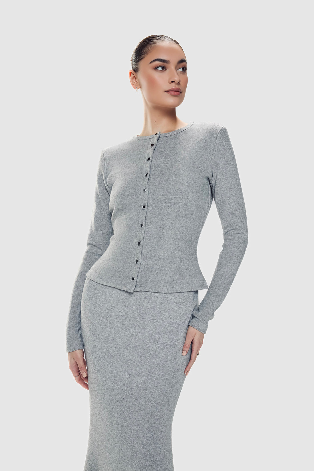 Ribbed Knit Cardigan - Jasmine Elaine 