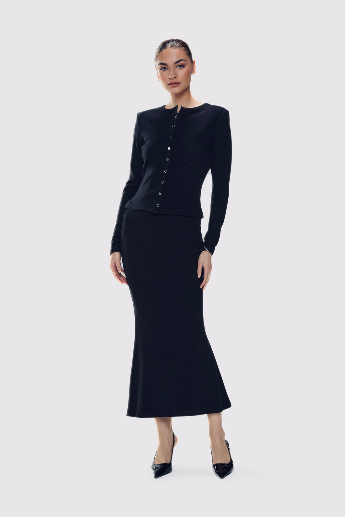 Ribbed Knit Cardigan - Jasmine Elaine 