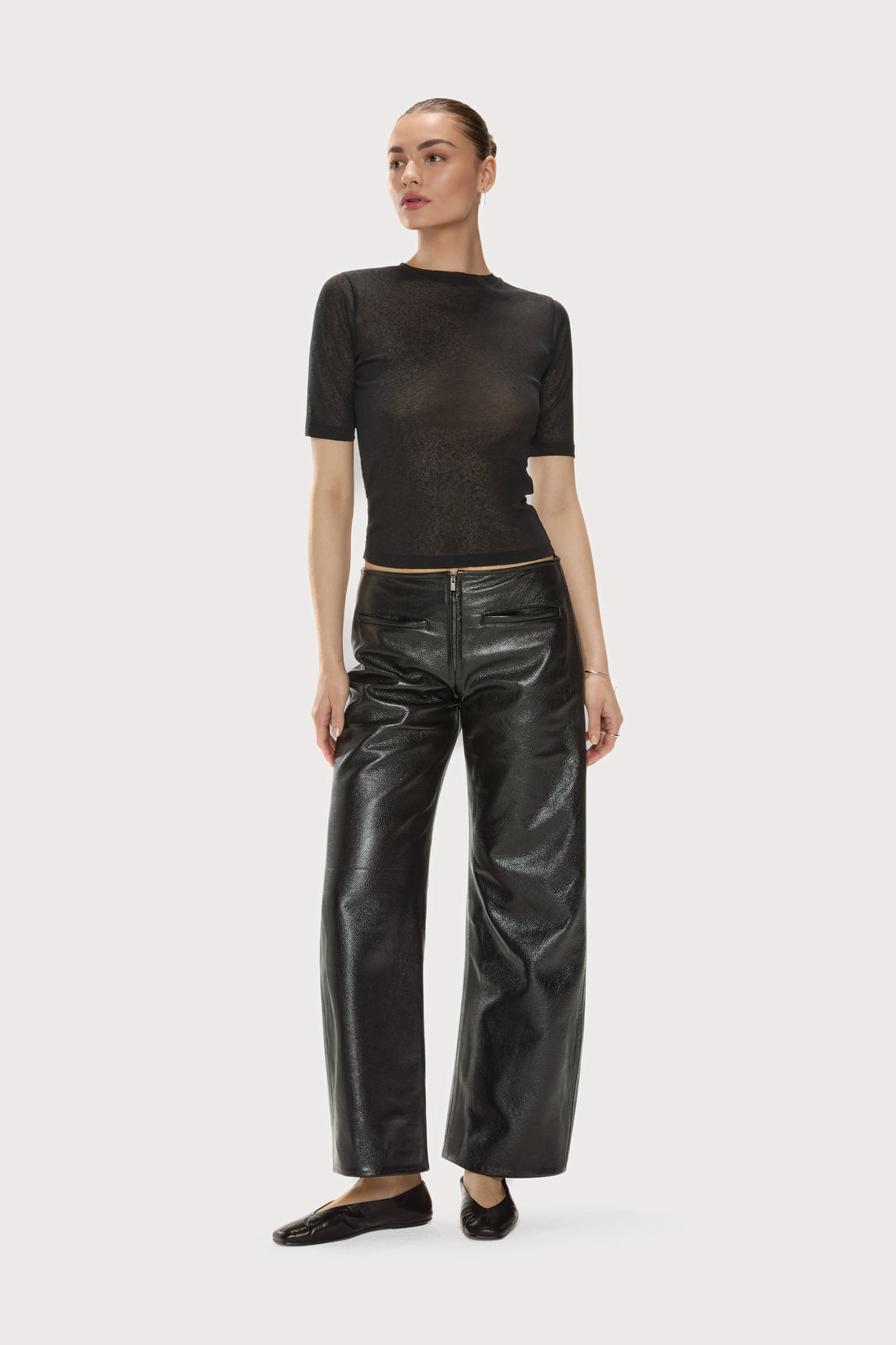 Leather Barrel Pants - Jasmine Elaine 