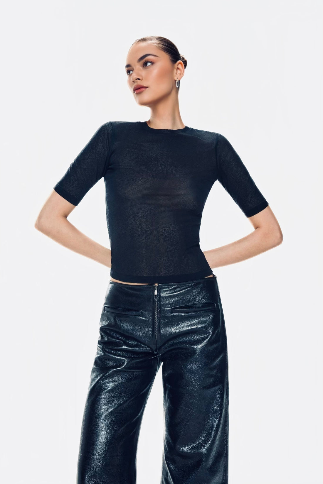 Leather Barrel Pants - Jasmine Elaine 
