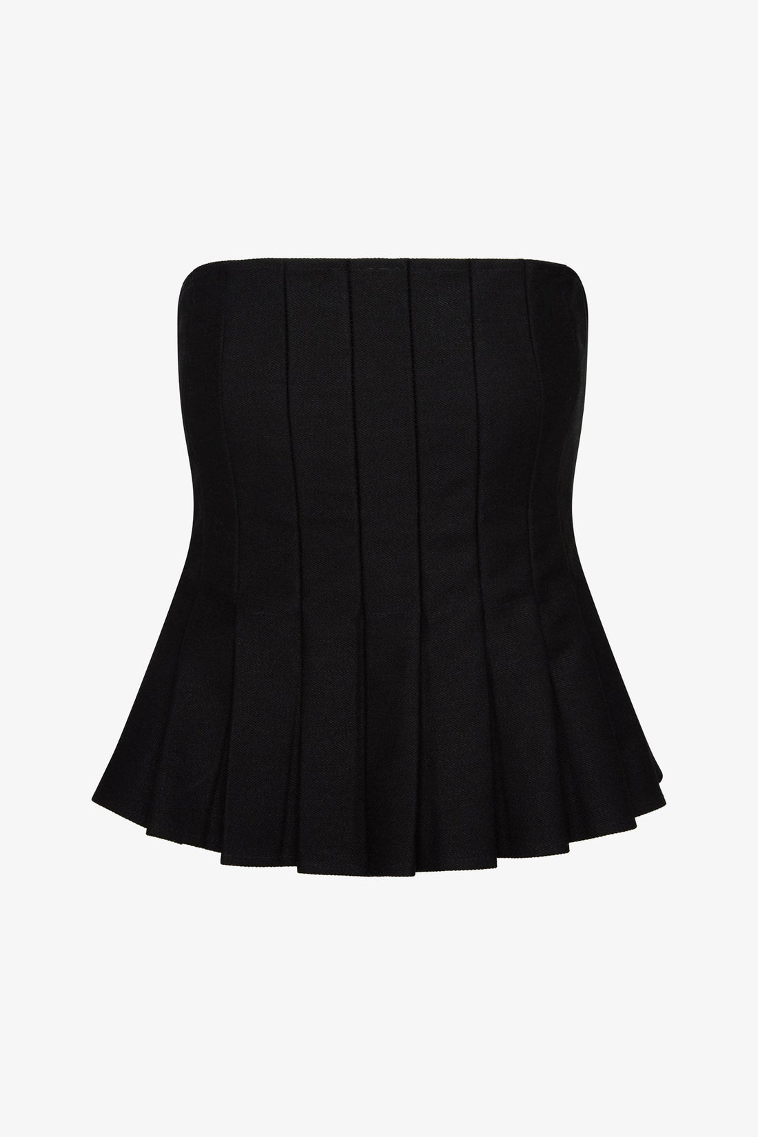 Pleated Denim Tube Top - Jasmine Elaine