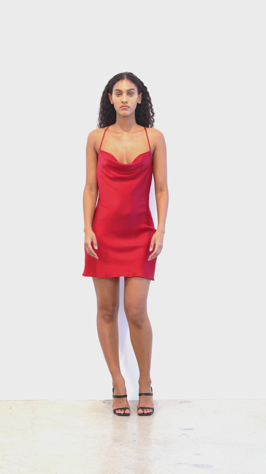 Cowl Neck Mini Dress