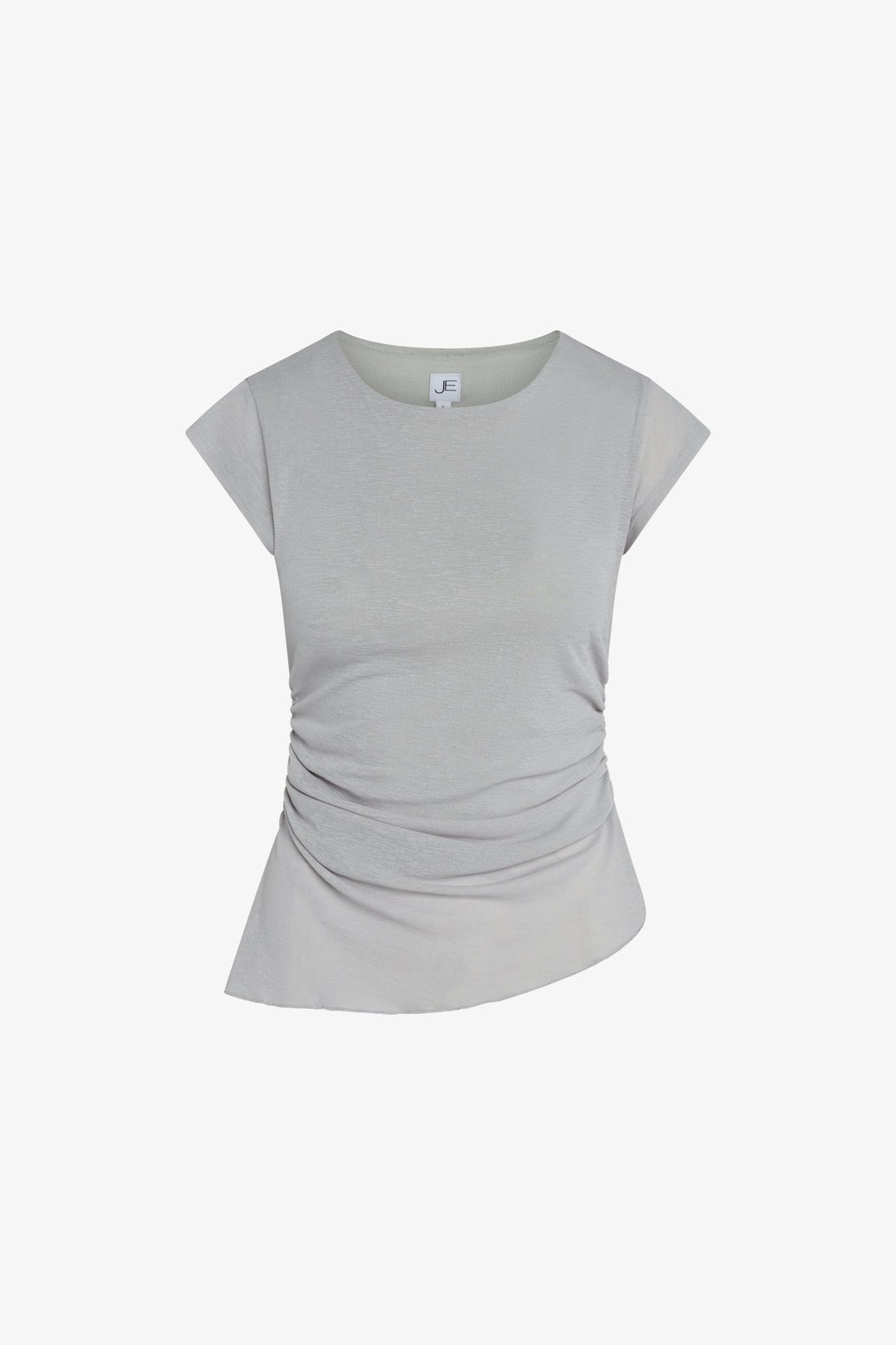 Slinky Ruched Cap Sleeve Tee - Jasmine Elaine