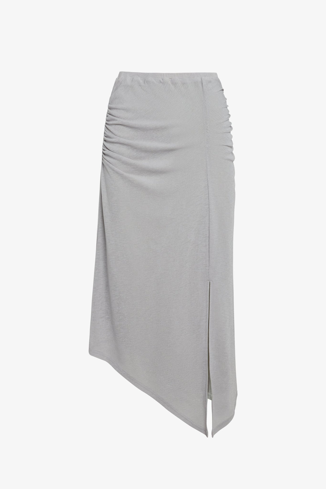 Slinky Ruched Skirt with Slit - Jasmine Elaine