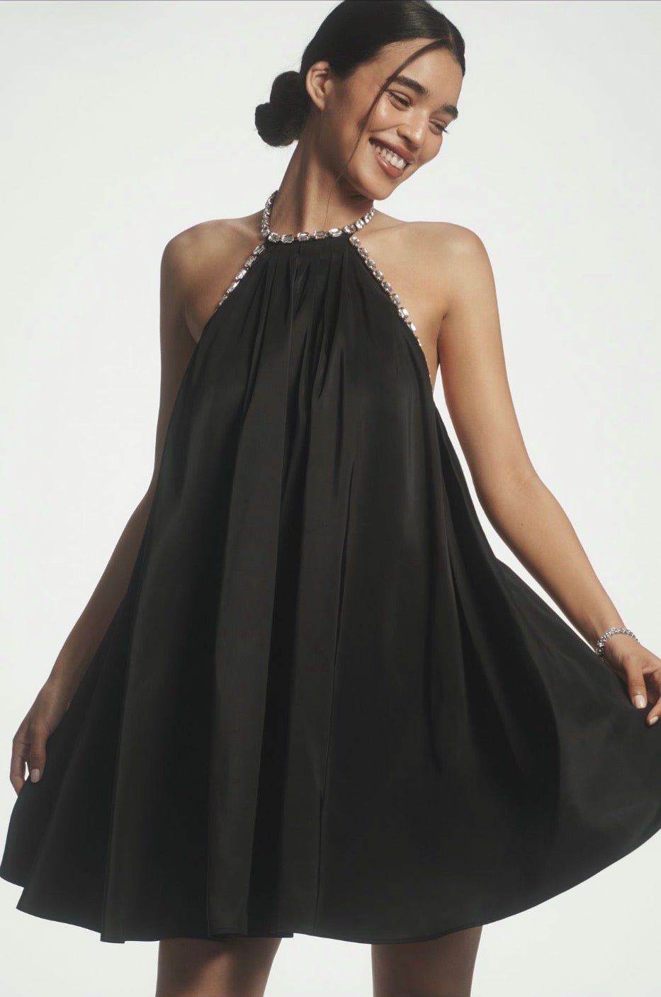 The Embellished Halter Mini - Jasmine Elaine