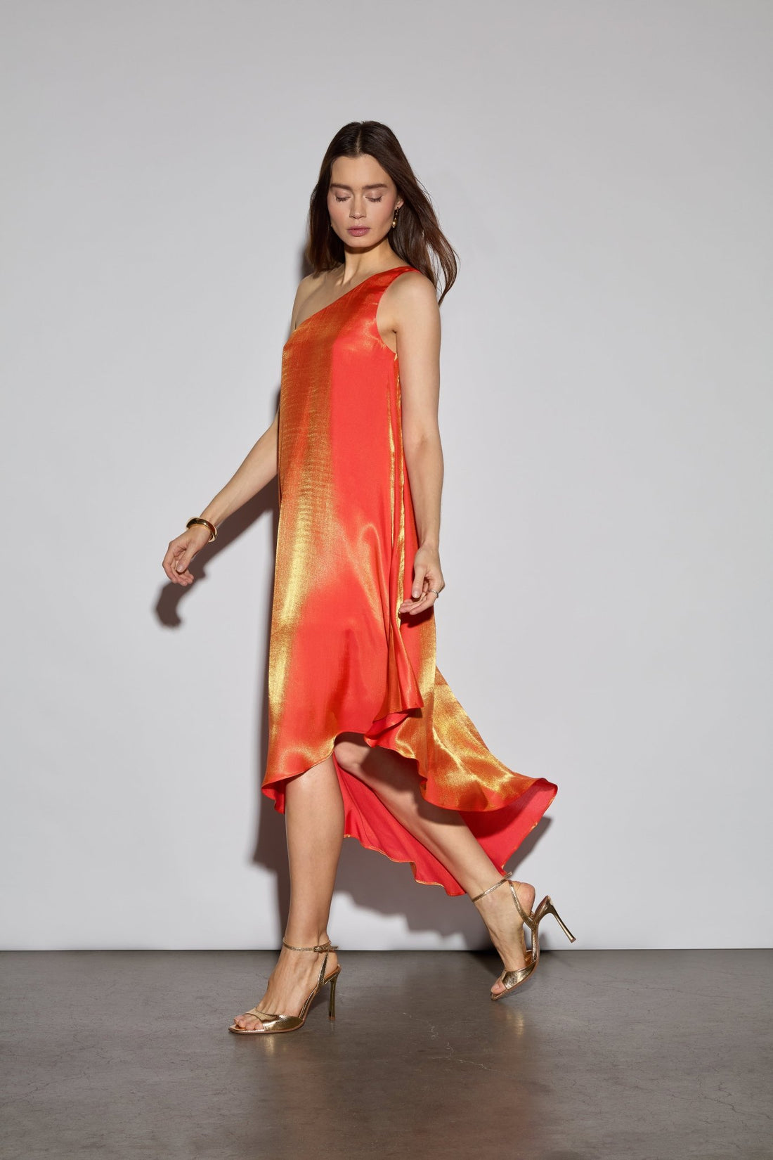 The Metallic Asymmetrical Dress - Jasmine Elaine